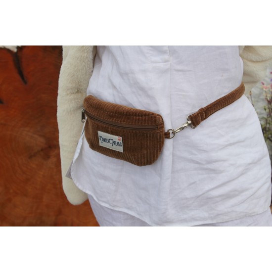 Sweetpea tiny bum bag fanny bag tan cord